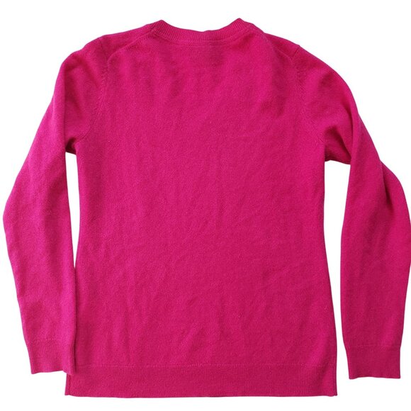 Charter Club Luxury Cashmere Sweater S Bright Pink Soft V-Neck Pullover - Picture 8 of 12